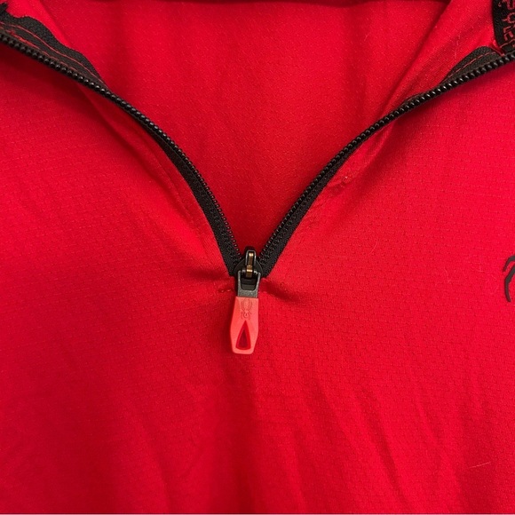 Spyder Women’s XXL Quarter Zip Active Red Black Pullover Ski Snowboard - Picture 5 of 9